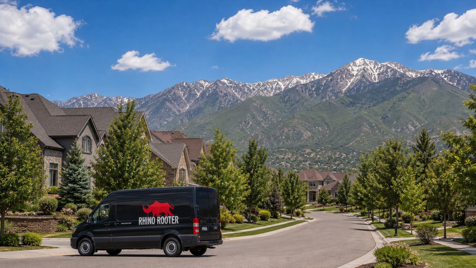 Rhino Rooter crew working a sewer repair in North Ogden, UT