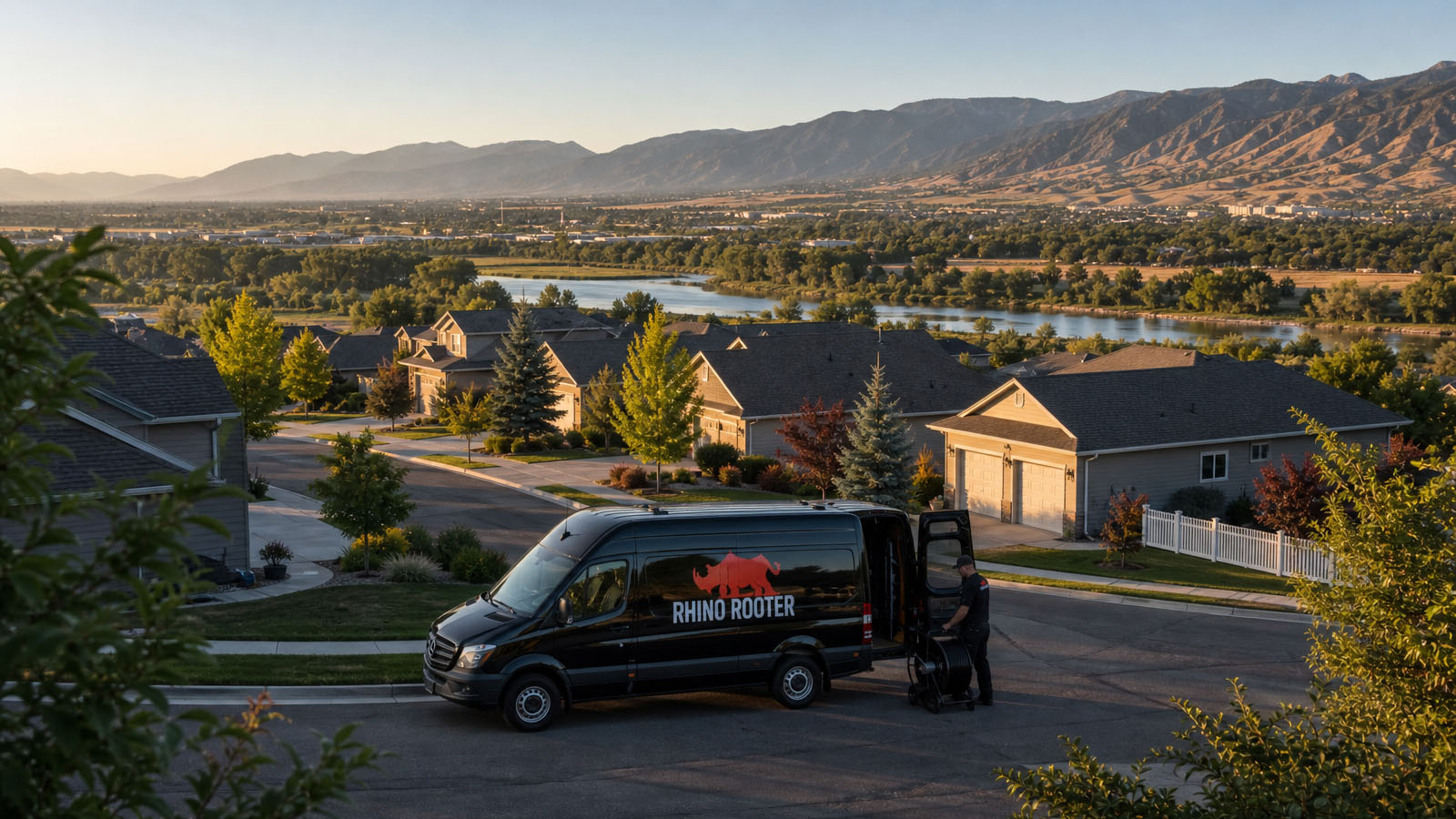Rhino Rooter crew working a sewer repair in Riverdale, UT