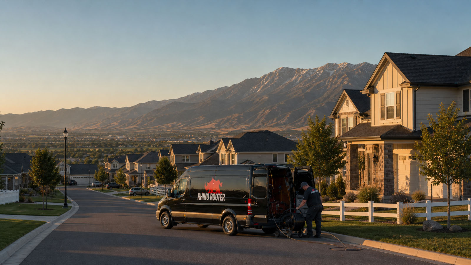 Rhino Rooter crew working a sewer repair in Uintah, UT