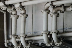 This image shows strong pipes ready for Rhino Rooter’s sewer and drain cleaning services.