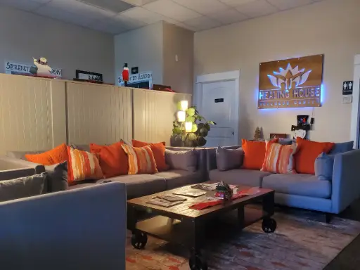 This image shows a warm and welcoming waiting area at Rhino Rooter, letting clients know they are in a comfortable place to get expert plumbing help.