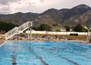 A quiet public pool shows a calm place for families. Rhino Rooter helps with pipe work and repairs in areas like this.