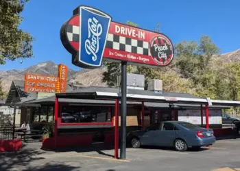 A classic drive-in restaurant serves burgers, shakes, and ice cream. Rhino Rooter offers sewer repair and pipe replacement nearby.