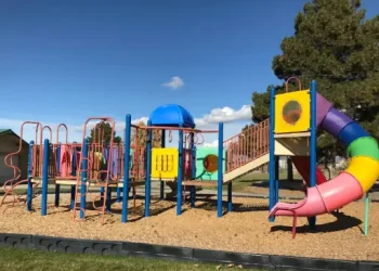 A playground showing a fun, safe place for kids in The Wasatch Front, where Rhino Rooter helps families with pipe repairs.